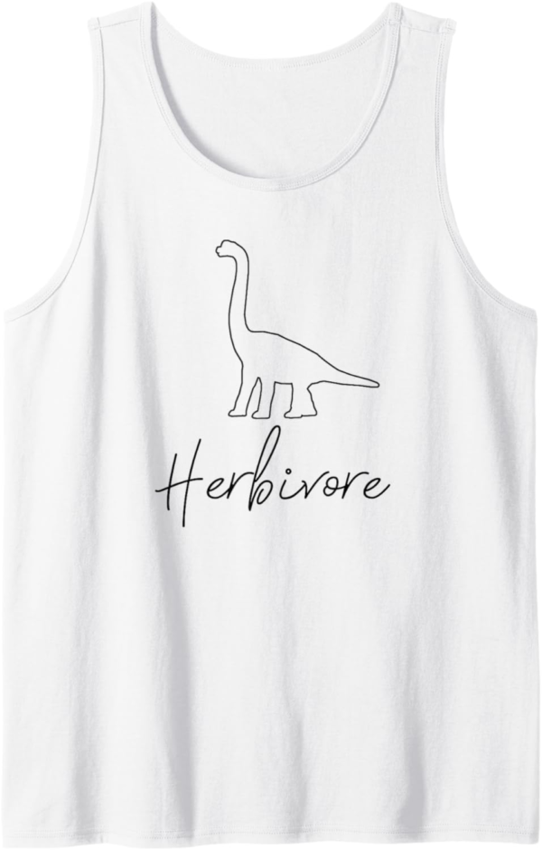 Funny vegan and vegetarian gift idea Herbivore Tank Top - Image 2